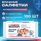 Влажные салфетки «Эконом» Smart, для всей семьи, антибактериальные, 100 шт. - Фото 1