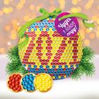 Новогодний ёлочный шар «Новый год» с пайетками + крепления + лента + мини-открытка - Фото 1