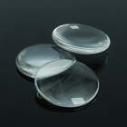 Кабошон стекло, круг 25 мм (набор 3 шт.), цвет прозрачный - Фото 2