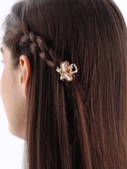 Крабик для волос «Жемчужный», бантик, 2.5 см, золото - Фото 2