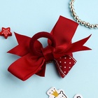 Бант для волос на резинке «Школьница», звезда, 12 см, красный - Фото 4