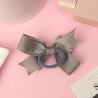 Бант для волос на резинке «Школьница», звезда, 12 см, серая - Фото 4