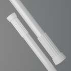 Карниз для ванной Доляна, телескопический, d=3.2 см, 70-120 см, белый - Фото 6