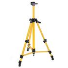 Мольберт телескопический, тренога, металлический, жёлтый, размер 51 - 153 см - фото 25490436