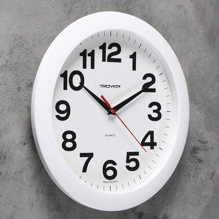 Часы настенные, серия: Классика, дискретный ход, d-29 см, белый циферблат - фото 1905415397