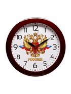 Часы настенные «Герб», дискретный ход, d=29 см, бордовый обод 2584141 - фото 319790407