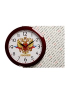 Часы настенные «Герб», дискретный ход, d=29 см, бордовый обод 2584141 - фото 319790412