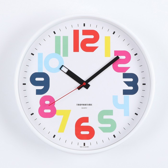 Часы настенные круглые "Классика", белый обод, 30 х 30 см - Фото 1