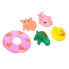 Резиновые игрушки для ванны Крошка Я «Зверята с кругом», с пищалкой, в наборе 5 шт., МИКС - Фото 7