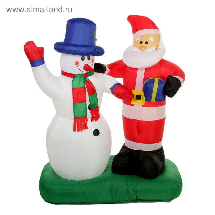 Надувная фигура "Дед Мороз и Снеговик" 100*140 см - Фото 1