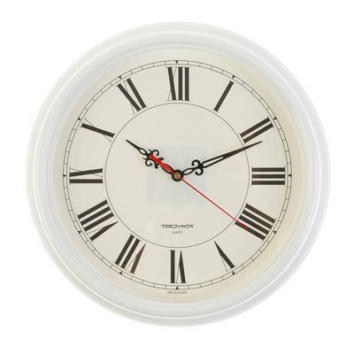 Часы настенные круглые "Классика",белый обод, d-31 см