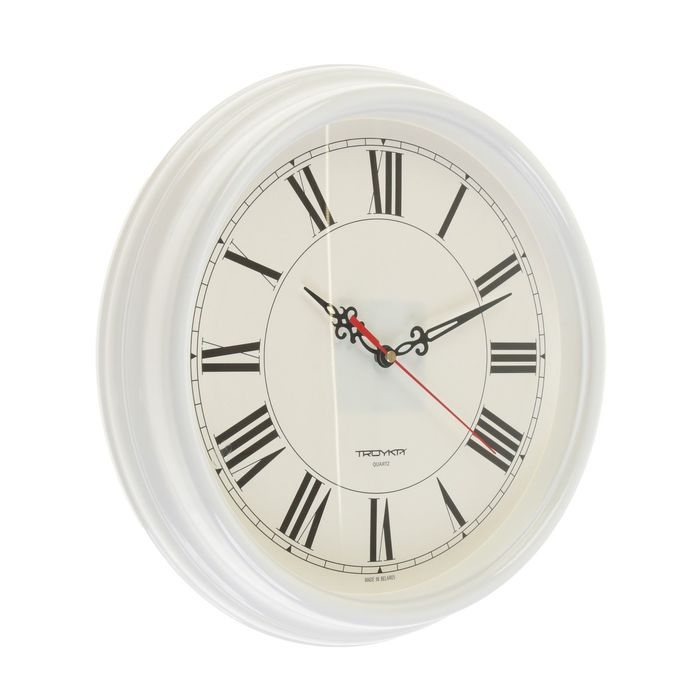 Часы настенные круглые "Классика",белый обод, d-31 см - фото 1905415457
