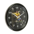 Часы настенные "Футболист", d=24 см, черный обод - Фото 2
