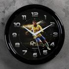 Часы настенные "Футболист", d=24 см, черный обод - Фото 3