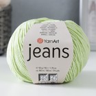 Пряжа "Jeans" 55% хлопок, 45% акрил 160м/50гр (11 салатовый) - Фото 4