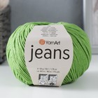 Пряжа "Jeans" 55% хлопок, 45% акрил 160м/50гр (69 трава) - Фото 4