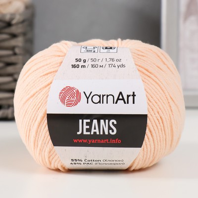 Пряжа для вязания спицами, крючком YarnArt, Jeans, 55% хлопок, 45% акрил, 160 м/50 г, (73 само)
