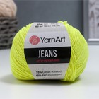 Пряжа "Jeans" 55% хлопок, 45% акрил 160м/50гр (58 лимон) - Фото 6