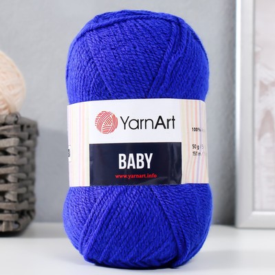Пряжа для вязания спицами, крючком YarnArt, Baby, 100% акрил, 150 м/50 г, (979 василёк)
