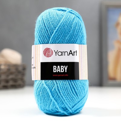 Пряжа для вязания спицами, крючком YarnArt, Baby, 100% акрил, 150 м/50 г, (552 бирюза)