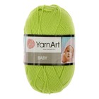 Пряжа для вязания спицами, крючком YarnArt, Baby, 100% акрил, 150 м/50 г, (13854 яр. салат) - Фото 2