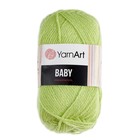 Пряжа для вязания спицами, крючком YarnArt, Baby, 100% акрил, 150 м/50 г, (13854 яр. салат) - Фото 4