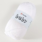 Пряжа "Baby" 100% акрил 150м/50гр (501 белый) - Фото 2