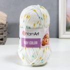 Пряжа "Baby color" 100% акрил 150м/50гр (5133 бел-желт-зелен) - Фото 1