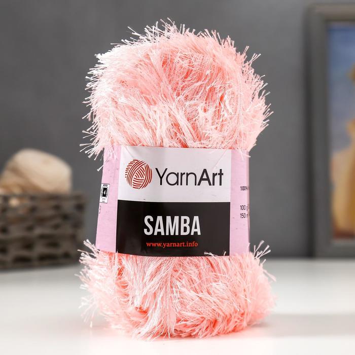 Пряжа "Samba" 100% полиэстер 150м/100гр (2079 розовый) - фото 8566042