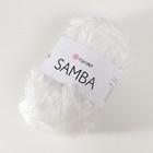 Пряжа "Samba" 100% полиэстер 150м/100гр (01 белый) - Фото 2