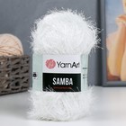 Пряжа "Samba" 100% полиэстер 150м/100гр (01 белый) - Фото 5