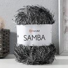 Пряжа "Samba" 100% полиэстер 150м/100гр (К-64 черно-белый) - Фото 5