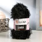Пряжа "Samba" 100% полиэстер 150м/100гр (02 черный) - фото 306918620