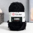 Пряжа "Samba" 100% полиэстер 150м/100гр (02 черный) - Фото 5