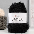 Пряжа "Samba" 100% полиэстер 150м/100гр (02 черный) - Фото 6