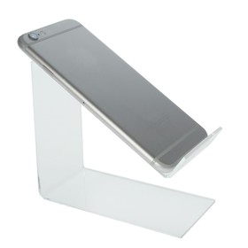 Подставка под телефон наклонная 5.5×11.5×10.5 см оргстекло 2 мм, В ЗАЩИТНОЙ ПЛЁНКЕ 2521617