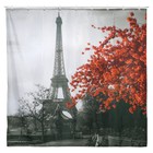 Штора для ванны Доляна «Осенний Париж», 180×180 см, полиэстер - Фото 2
