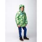 Куртка для мальчика "Геометрия", рост 140 см, цвет зелёный - Фото 2