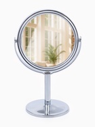 Зеркало настольное, с увеличением х2, двустороннее, 9×14.5 см, (d=7.7 см), металлическое - Фото 2