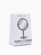 Зеркало настольное, с увеличением х2, двустороннее, 9×14.5 см, (d=7.7 см), металлическое - Фото 3