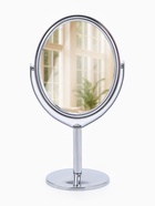 Зеркало настольное, с увеличением х2, металлическое, двустороннее, 9×16 см, (8×9.5 см), серебристое - Фото 2