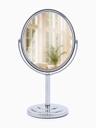 Зеркало настольное, с увеличением х2, двустороннее, 14×24 см, (12.5×14 см), металлическое - Фото 2