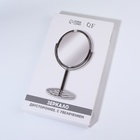 Зеркало настольное, с увеличением х2, двустороннее, 14×24 см, (12.5×14 см), металлическое - Фото 6