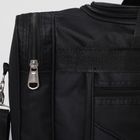Сумка спортивная, отдел на молнии, 3 наружных кармана, длинный ремень, цвет чёрный - Фото 4