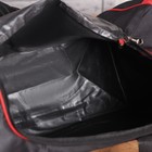 Сумка спортивная, отдел на молнии, 3 наружных кармана, длинный ремень, цвет чёрный/красный - Фото 3
