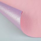 Фактурная бумага, перламутровая, двусторонняя, 0,5 х 5 м, сиреневый-розовый - Фото 2