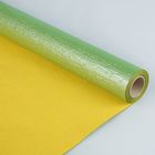 Фактурная бумага, перламутровая, двусторонняя 0,5 х 5 м, оливковый-желтый - Фото 1