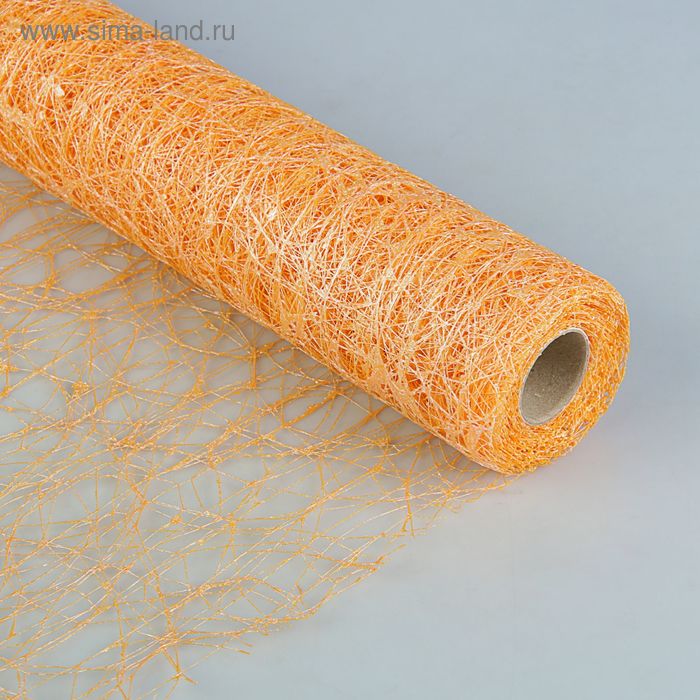Сизаль "Премиум", перламутровая оранжевая, 0,5 x 5 м - Фото 1