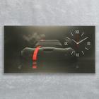Часы-картина настенные, серия: Автомобили, "Чёрный спорткар", 50 х 100 см, микс стрелок - фото 4209647