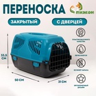 Переноска для животных «Сириус», 33.5×31×50 см, бирюзовая - Фото 1
